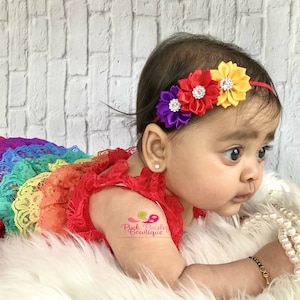 Rainbow Baby Girl Outfit. Newborn Rainbow Baby 1st birthday outfit, Rainbow Dress, Rainbow Outfit, Baby romper, Cake Smash Outfit