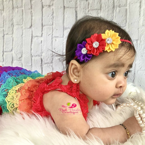 Baby Rainbow Dress Rainbow Baby Girl 1st Birthday Dress Etsy
