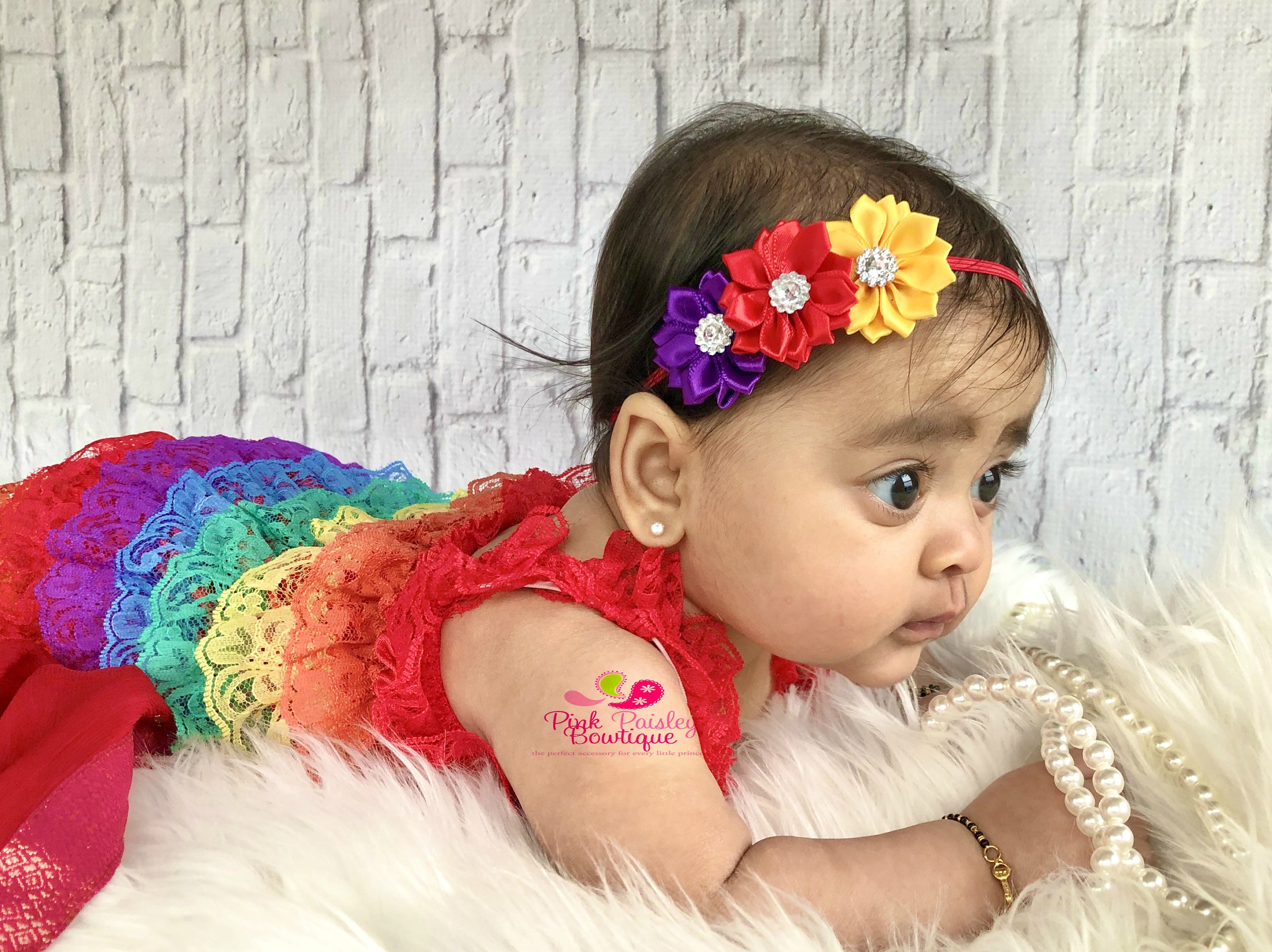 rainbow baby outfit girl