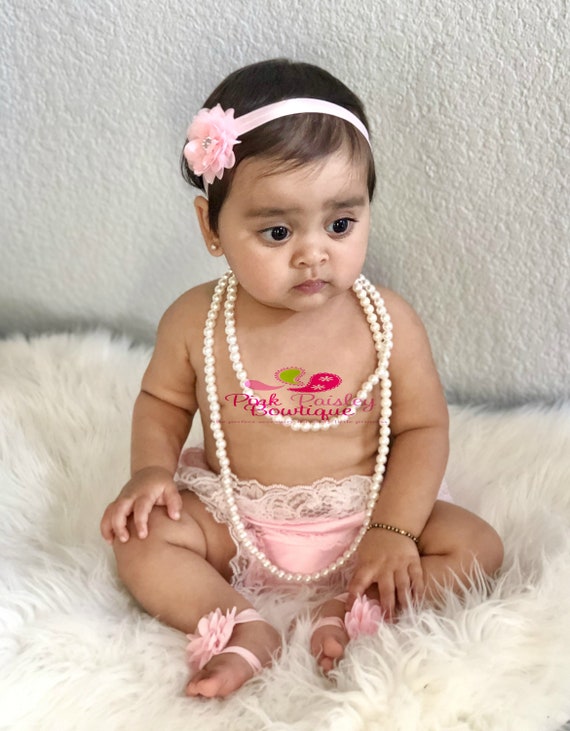 YOU PICK 1 Headband and Barefoot Sandal Set baby Sandal Baby