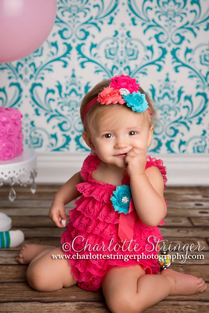 Baby Girl Outfit Ruffle Rompers Baby Romper Coral Romper Etsy