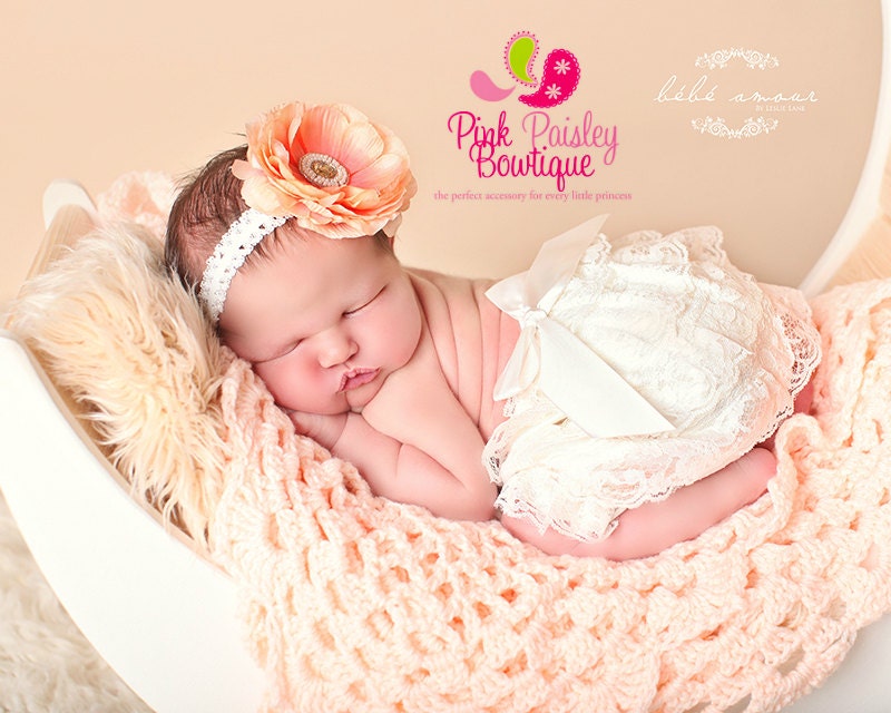 Baby Bloomer Set Ivory Bloomers Baby Christening Newborn Etsy