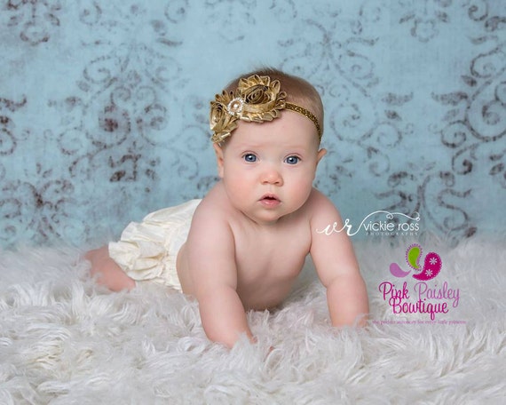 Accessoires cheveux bébé bandeau bébé doré bandeaux 1er