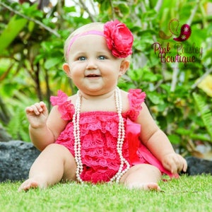 Baby Girl Lace Romper and Headband 2 or 3 Pc SET Baby Girl - Etsy