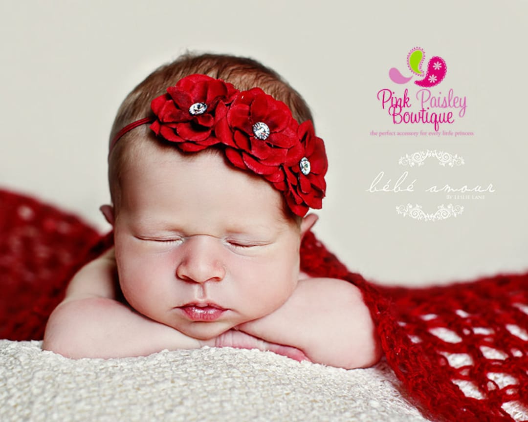 RED Valentines Headband Baby Headband Easter Bows 8 Color Options Baby Girl Headbands Baby Band