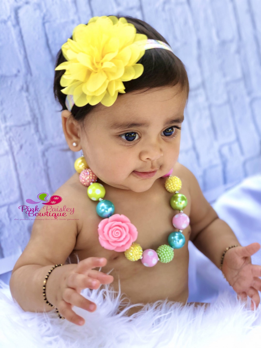 Bubblegum Necklace. Baby Necklace. Children's Necklace. Photo Prop