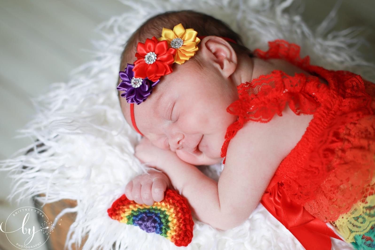Rainbow Baby Girl Outfit. Newborn Rainbow Baby 1st Birthday Etsy