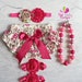 Baby Girl 1st Birthday Cake Smash Outfit - Newborn Headband and Bloomers Newborn Photo Outfit- Shabby Floral Baby Girl Birthday - Cake Smash