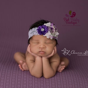 Floral Baby Headband. 3 Color Options, Infant headbands. Baby Shower Gift. Newborn Hair Bows. Baby hair accessories Baby Hairbows, Baby Bows
