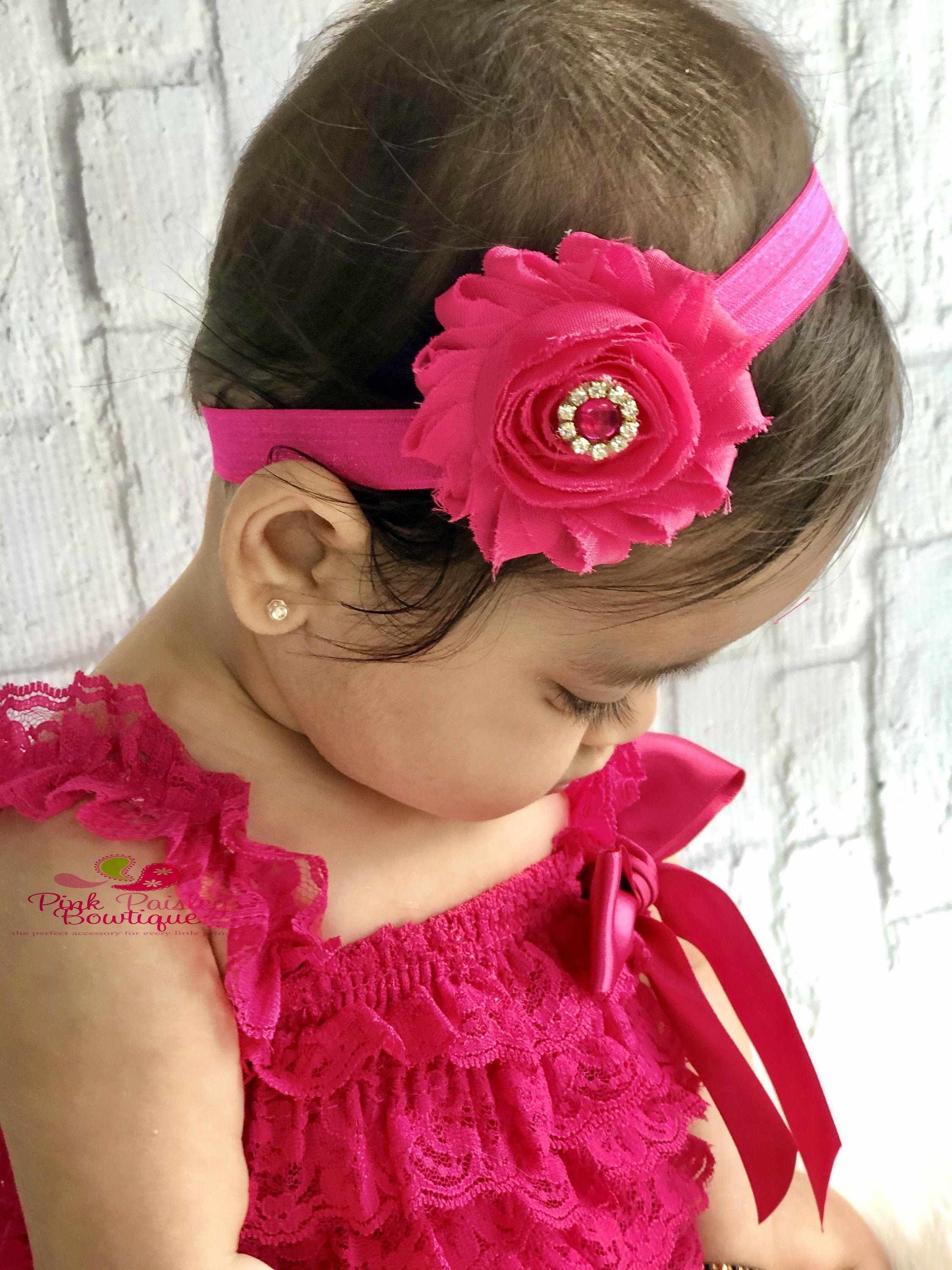 Baby headband shabby hairband