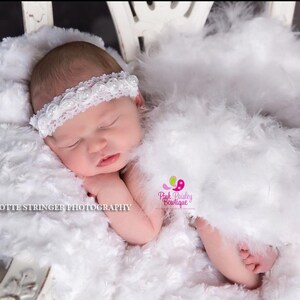 Halo Baby Headband. Baptism Headband. Christening Baby Girl Headbands Infant Headband. Baby Hairbows. Baby Hair Accessories. Christening Bow