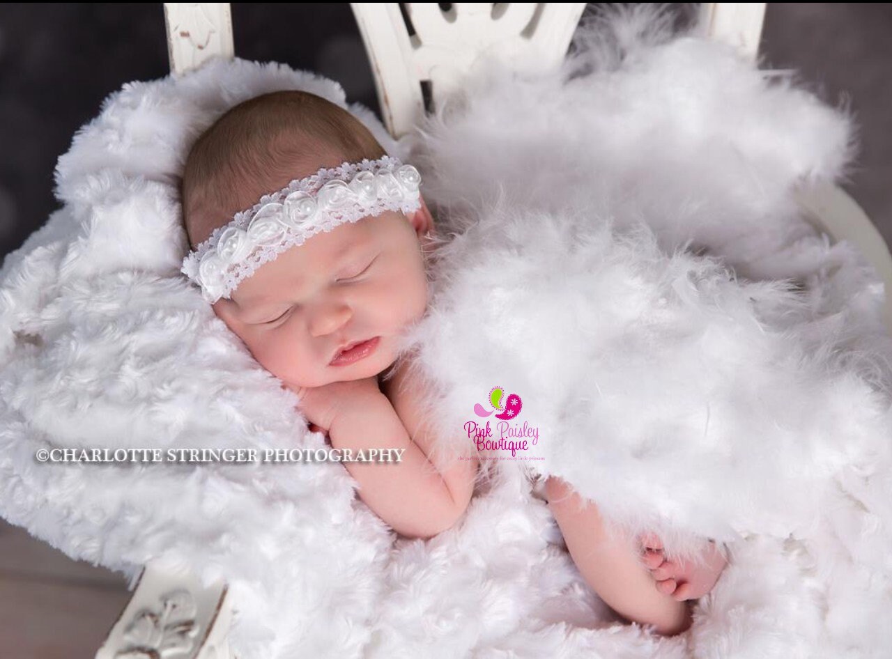 baby girl baptism hair accessories