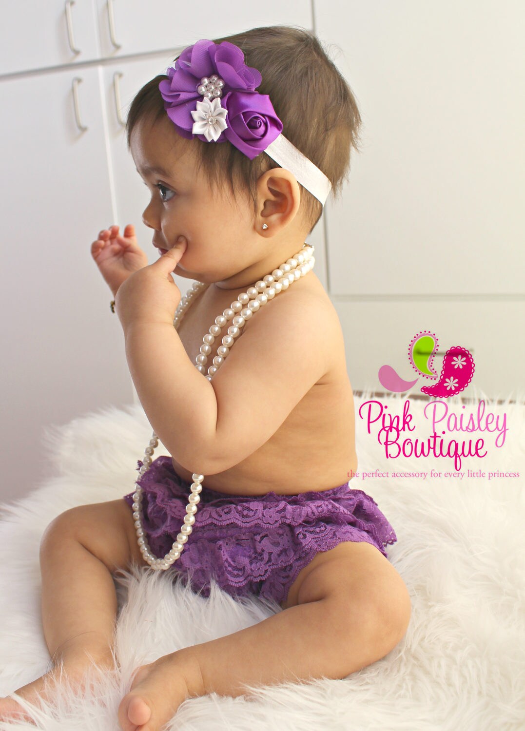 Purple Baby Headband. Purple Baby Girl Headband. Infant | Etsy