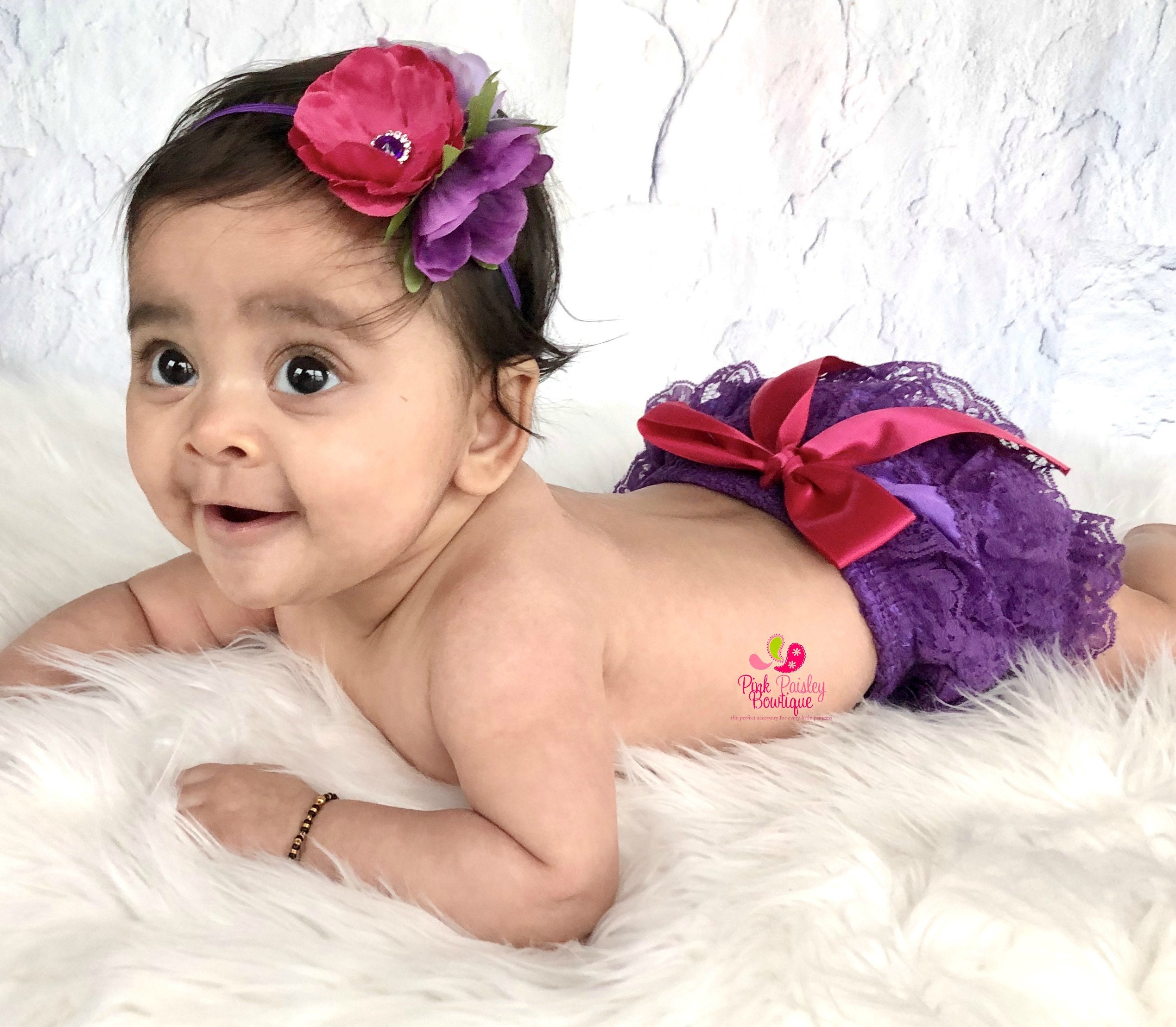 Newborn bloomers store and headbands
