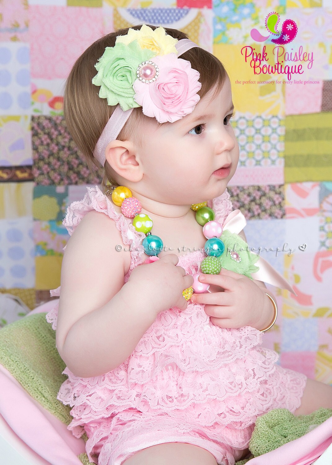 Bubblegum Bead Necklace. Baby Necklace. Children's Etsy