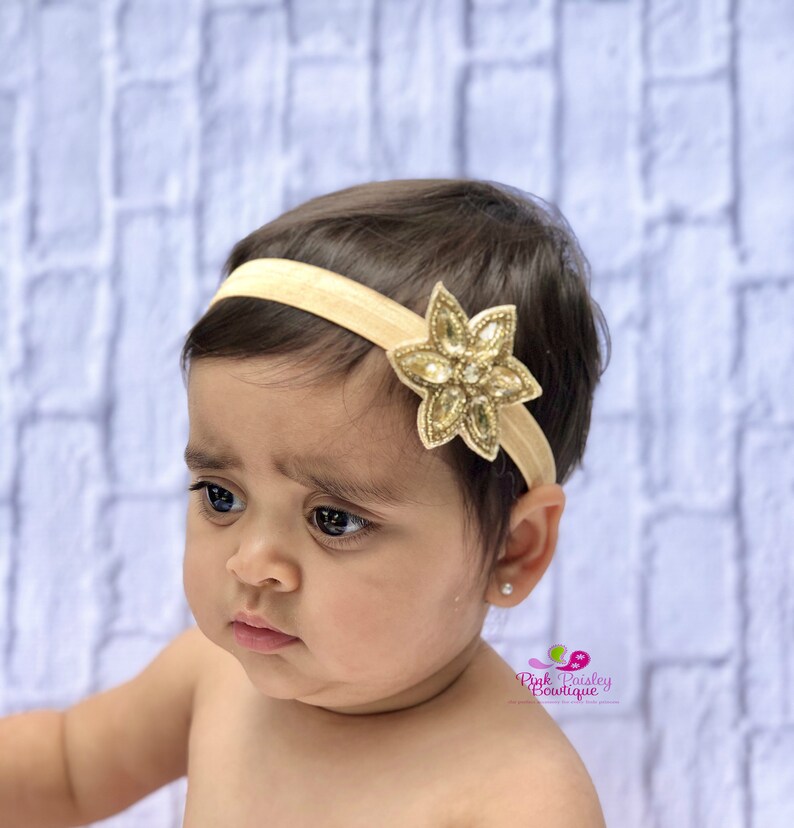 Baby Headband Set Gold & Silver Headband Infant Headbands Etsy