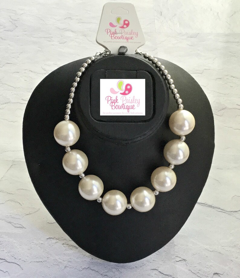 Toddler Jewelry ivory chunky necklace Baptism necklace Baby Chunky Necklace cake smash photo prop chunky little girl necklaces