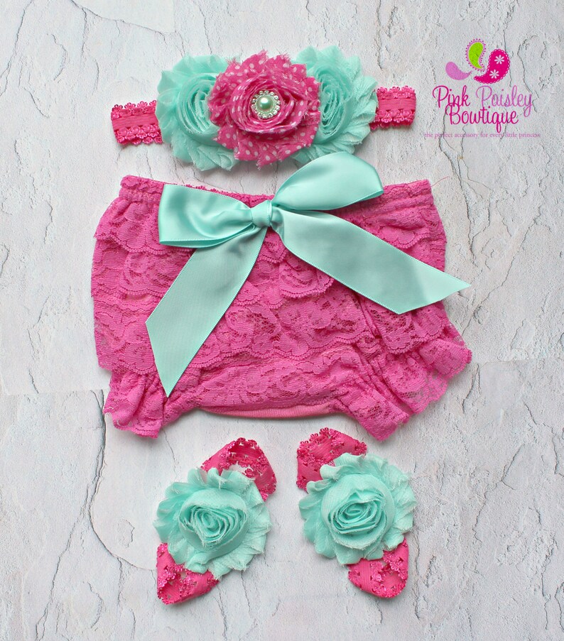 Baby Lace Bloomer Set Newborn Headband and Bloomers Newborn Etsy