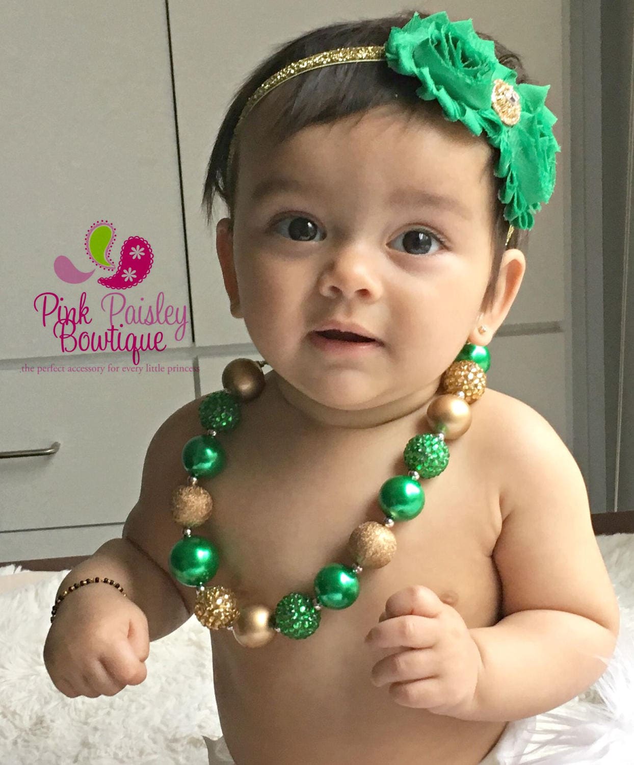 st patricks day baby headband