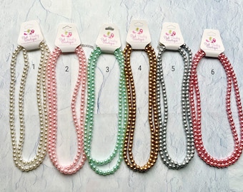 Ivory Pearl necklace, Long Beaded necklace, YOU CHOOSE 1 necklace, Cake Smash Photo Necklace, girls necklace, Christening Baptism Jewelry