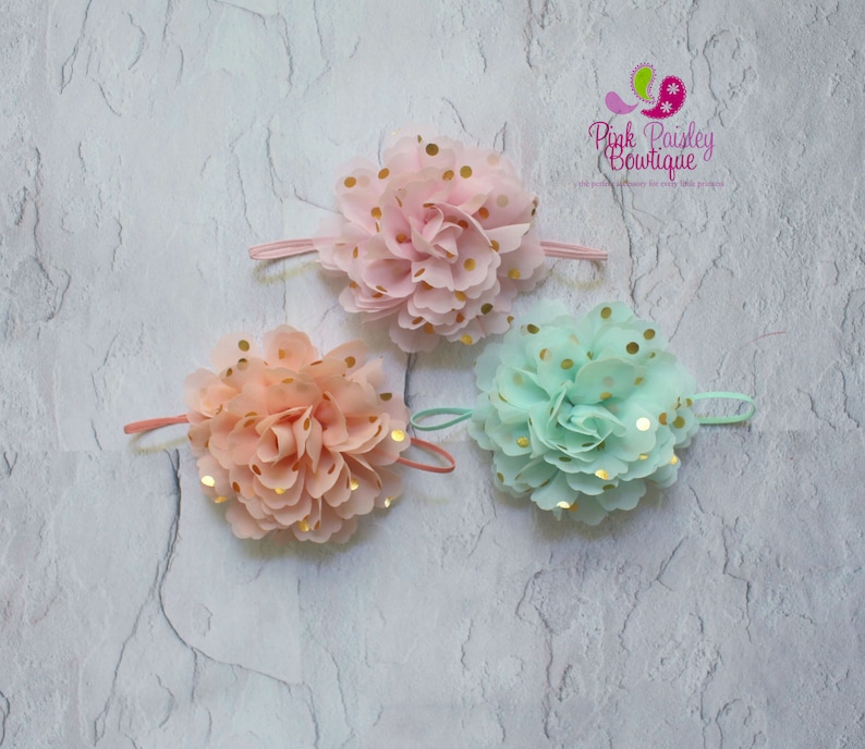 Baby Headband Gold Infant Headbands Baby Girl Headbands Etsy