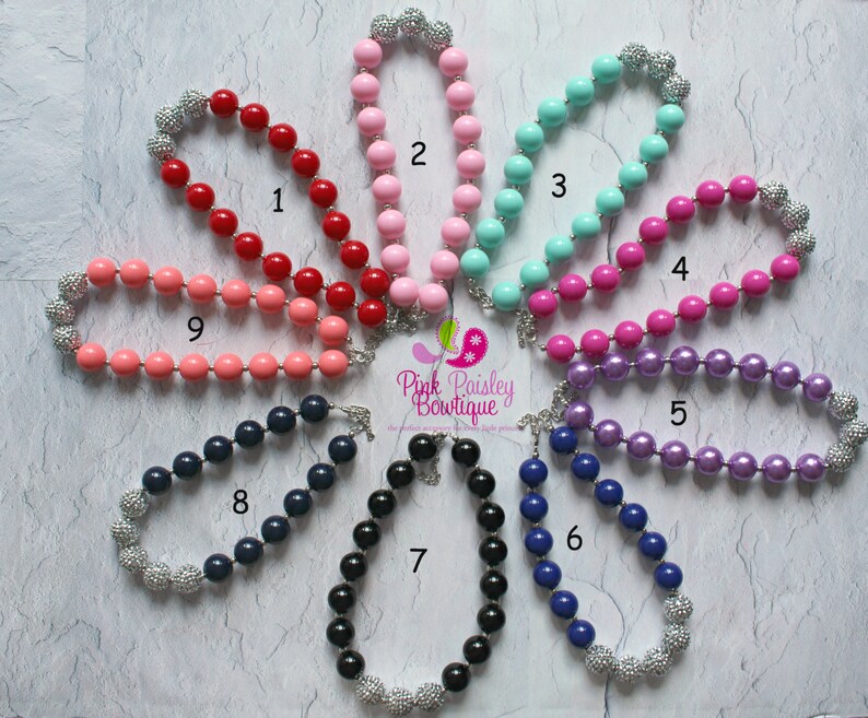 chunky bubblegum necklace