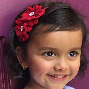RED VALENTINES  Headband. Baby Hair bow. Infant Headband. Red Headband. Newborn Photo Prop Baby Bows Red Hair bows. Baby Headband.