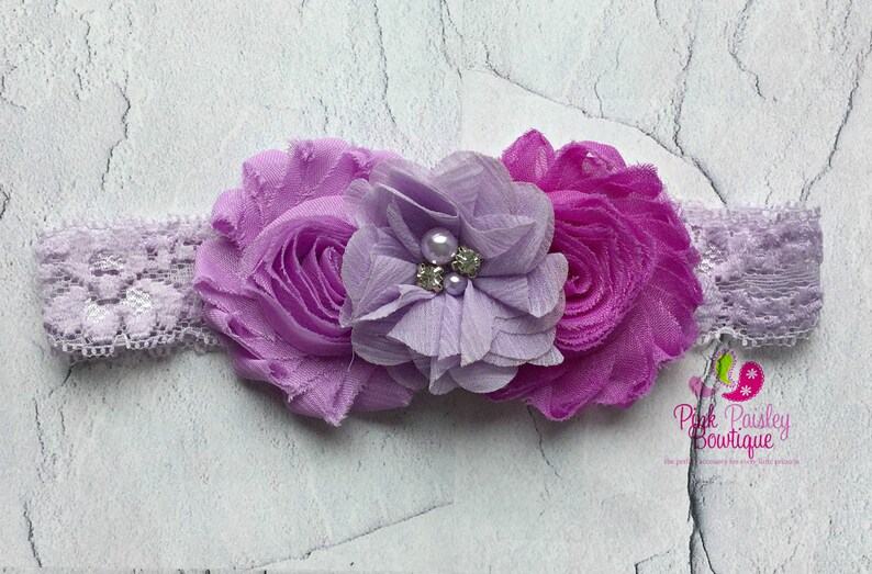 Purple Headband Newborn Headband. Baby Hair Accessories. Baby Etsy