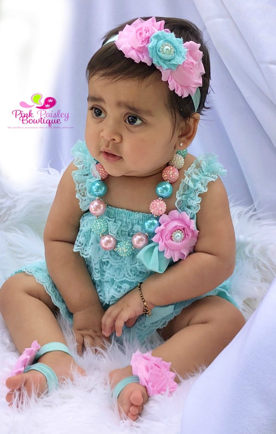 Baby girl 1st birthday hotsell rompers