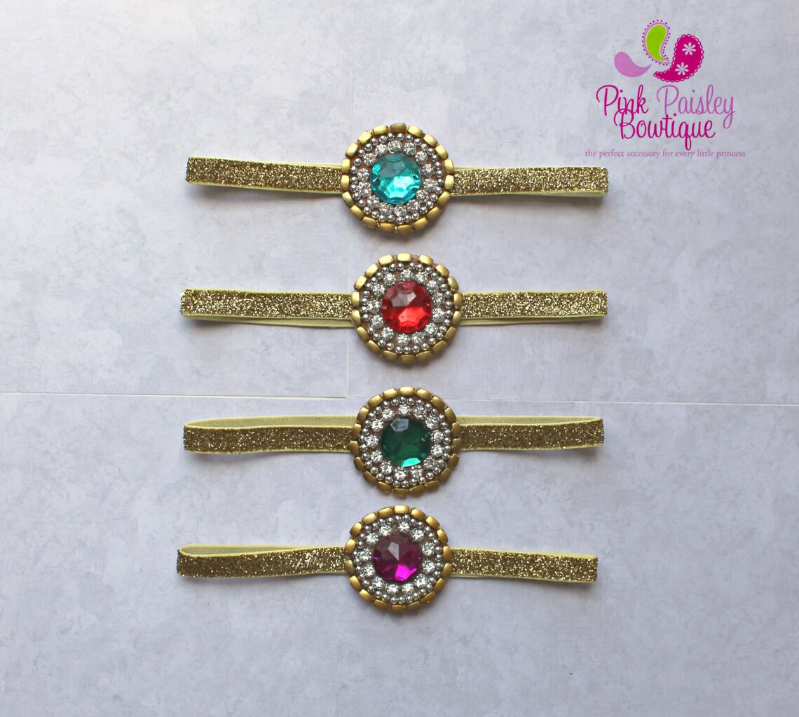 Gold Headbands Baby Girl Hair Bows Baby Headbands You Pick Etsy