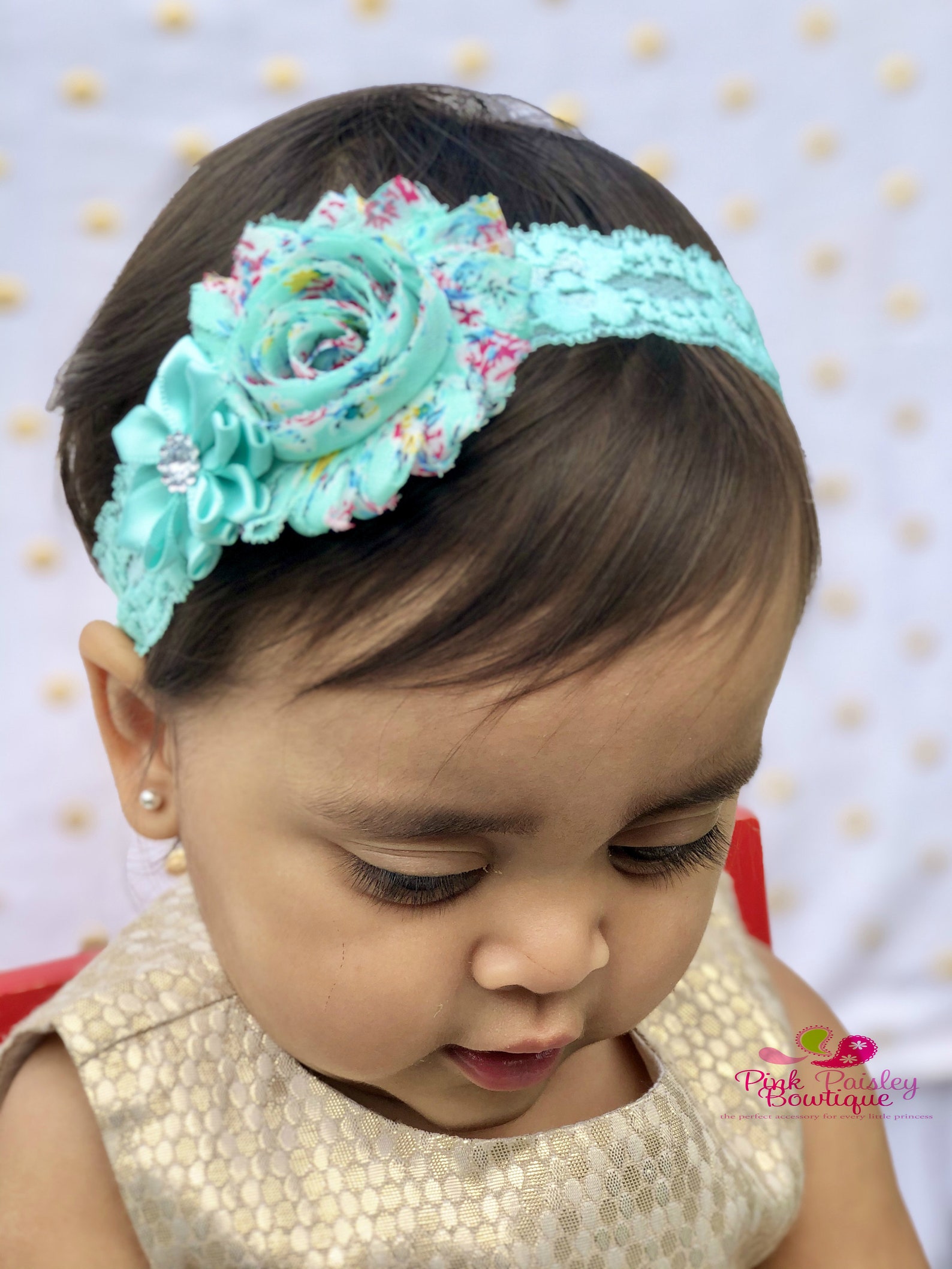 Floral Baby Headband. 3 Color Options Infant Headbands. Baby Etsy