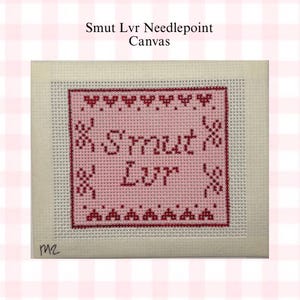 Smut Lvr with bows Needlepoint Canvas