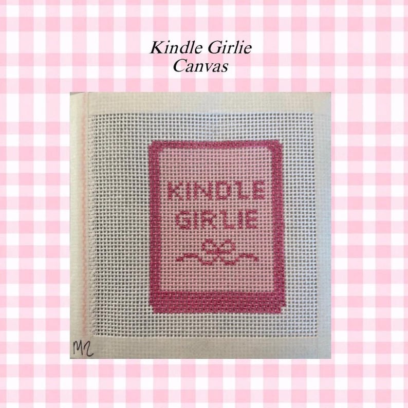 Kindle Girlie with bow Needlepoint Canvas image 1