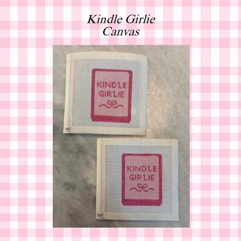 Kindle Girlie with bow Needlepoint Canvas image 2