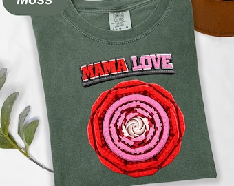 Building Block Rose Mama Love Shirt , Toy Brick Design Creative Hobby Gift