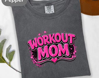 Workout Mom Retro  Sporty Tee , Strong Athletic Mama Shirt , Fitness Mom Gift