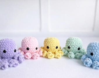 Crochet Octopus Plush - Handmade Amigurumi Octopus | Soft Stuffed Animal Toy, Ocean Nursery Decor