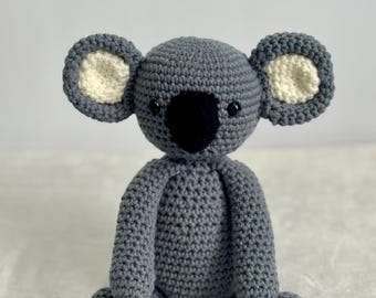 Crochet Koala Plush - Handmade Amigurumi Koala | Soft Stuffed Animal Toy, Woodland Nursery Decor