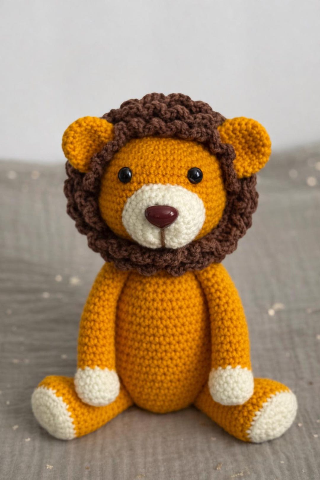 Crochet Lion Plush - Handmade Amigurumi Lion | Soft Stuffed Animal Toy ...