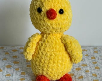 Crochet Baby Chick Plush – Amigurumi Stuffed Animal Toy, Farm Nursery Decor, Easter Gift