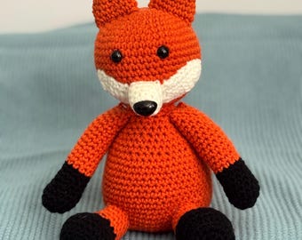 Crochet Fox Plush - Handmade Amigurumi Fox | Woodland Nursery Decor, Stuffed Animal