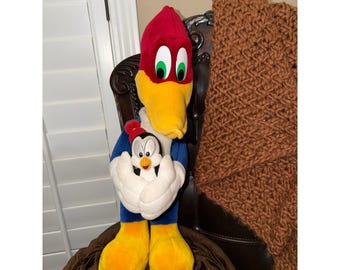 Woody Woodpecker Plush Holding Chilly Willy Walter Lantz Universal Studios 15"
