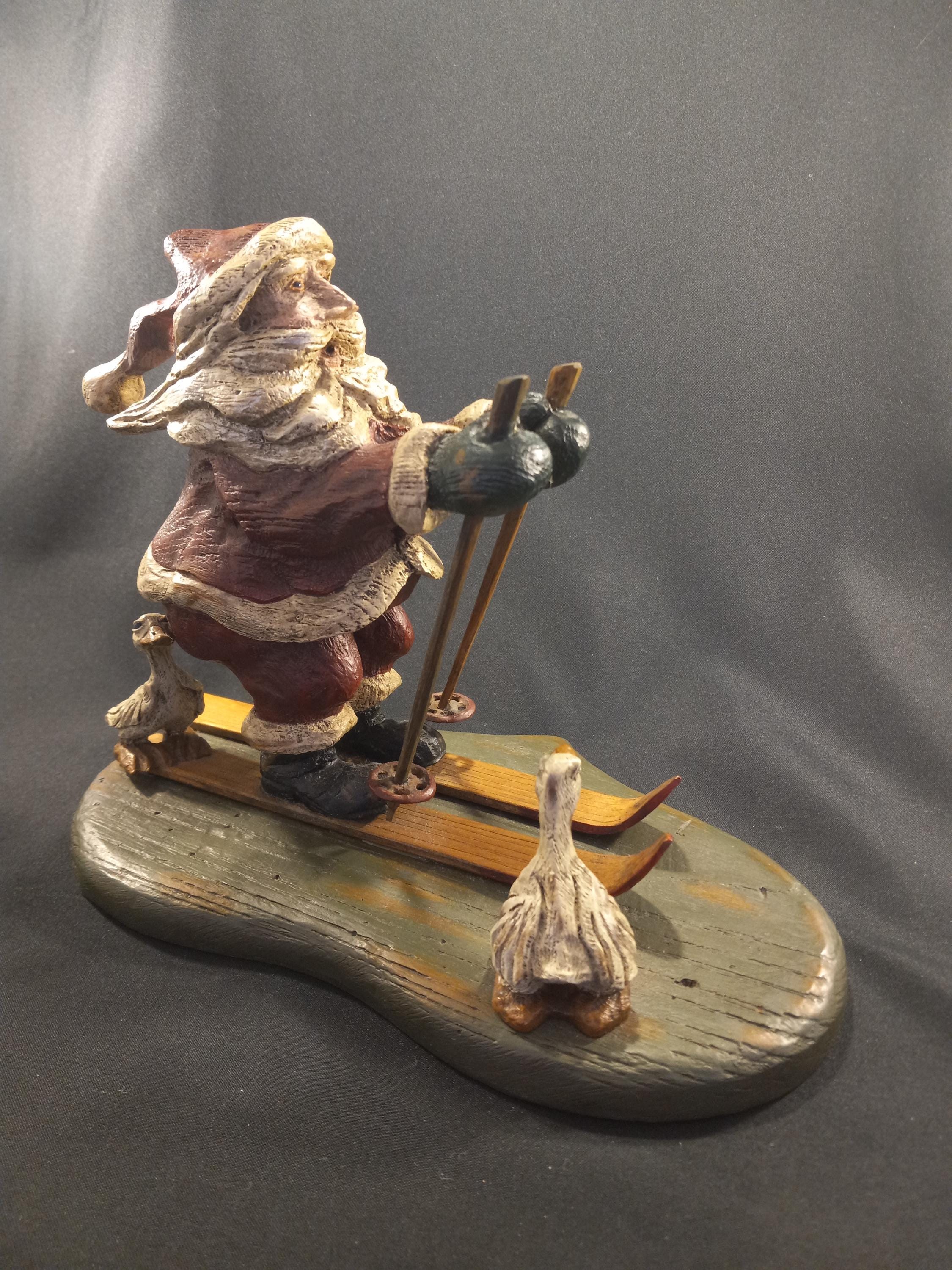 Folk Art Santa American Chestnut Dashing Through the Snow on A Day off ...