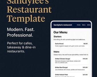Restaurant website template