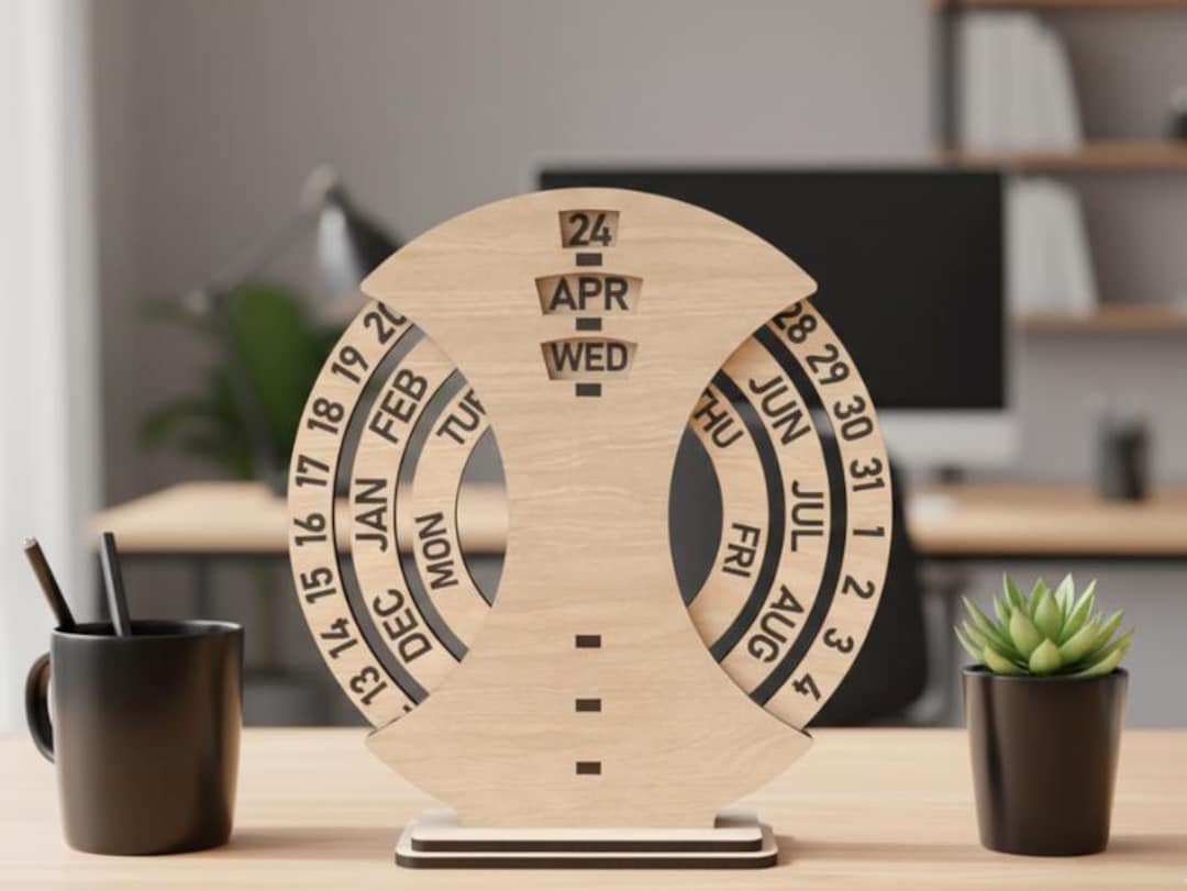 Laser Cut Perpetual Calendar File | 3D Rotating Design (SVG DXF PDF) - Etsy