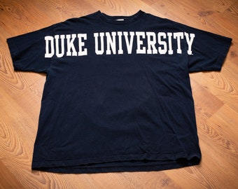 Y2K Duke University Blue Devils T-Shirt, XL/2XL, Vintage 2000s, College, Big Spellout Team Name