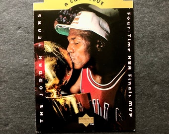 Michael Jordan 1996-97 Upper Deck Collector's Choice A Cut Above The Jordan Years Die-Cut Insert Card #CA9, NBA, Chicago Bulls, Vintage 90s