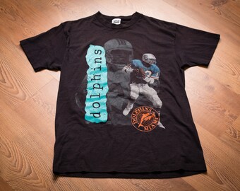 80s Dan Marino Miami Dolphins T-Shirt, M, Vintage 1980s, Legendary NFL Quarterback, 1987 Florida Football Team Apparel