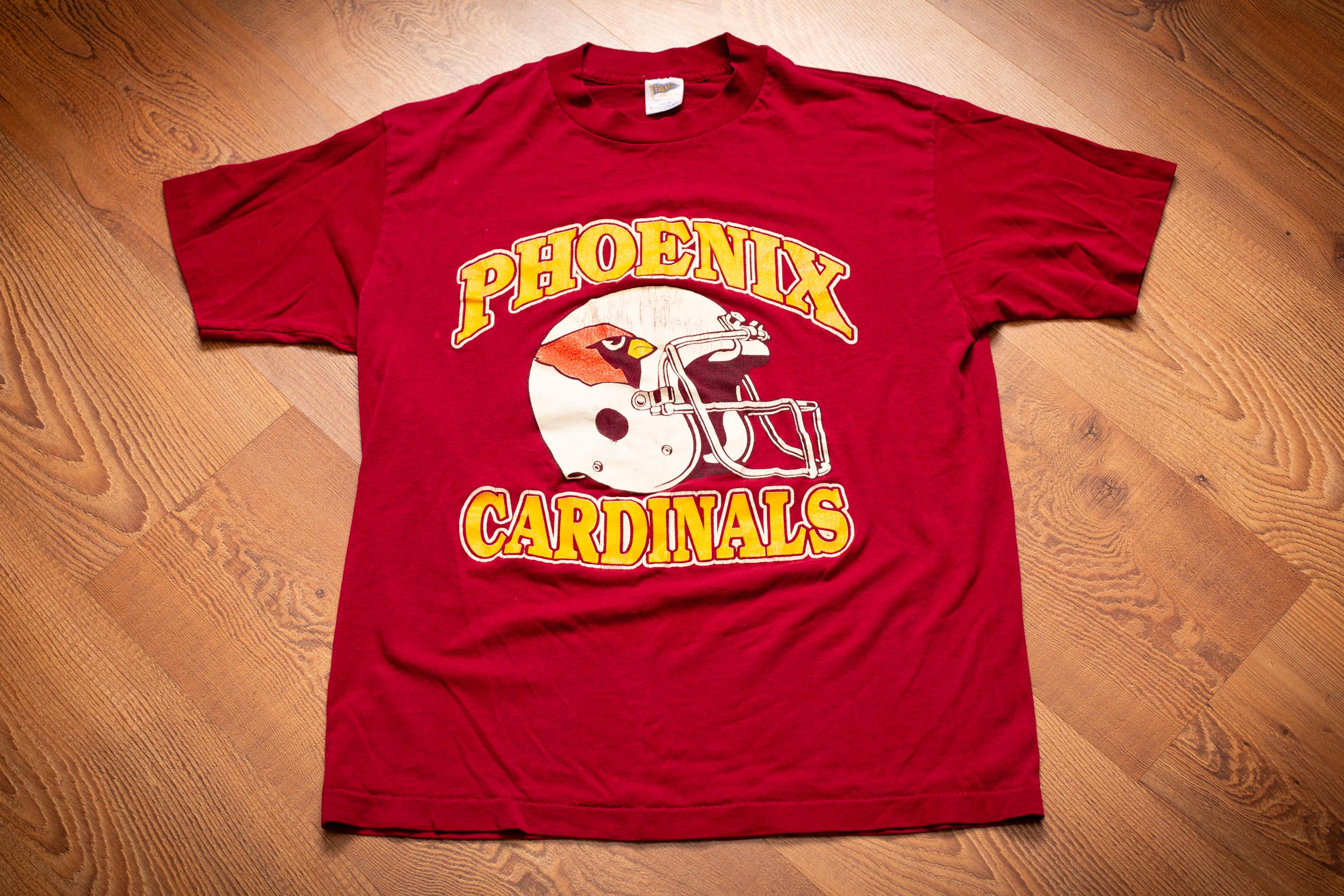 80s-90s Phoenix Cardinals T-shirt, S, Trench, Vintage Graphic Tee