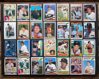 70s-80s San Francisco Giants Lot of 28 MLB Baseball Cards, Vintage, Instant Collection